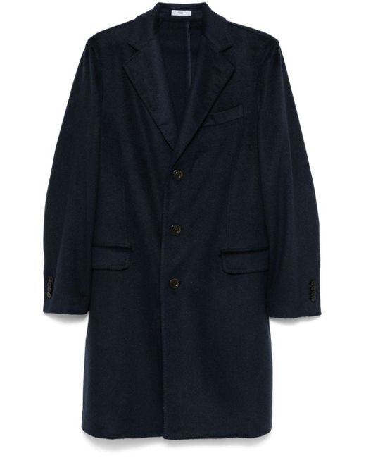 Boglioli Blue Cashmere Coat for men