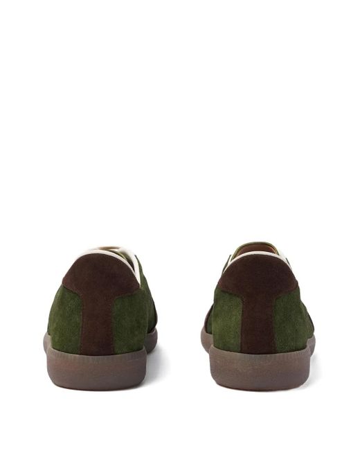 Scarosso Green Two-Tone Suede Sneakers for men