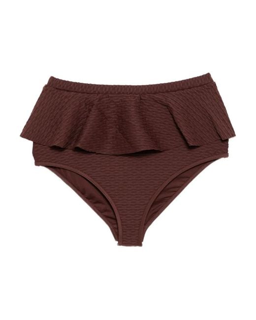 Duskii Brown Frill Bikini Bottom