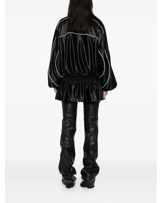Alexander Wang Reflective-Piping Drop-Waist Mini Dress in Black | Lyst