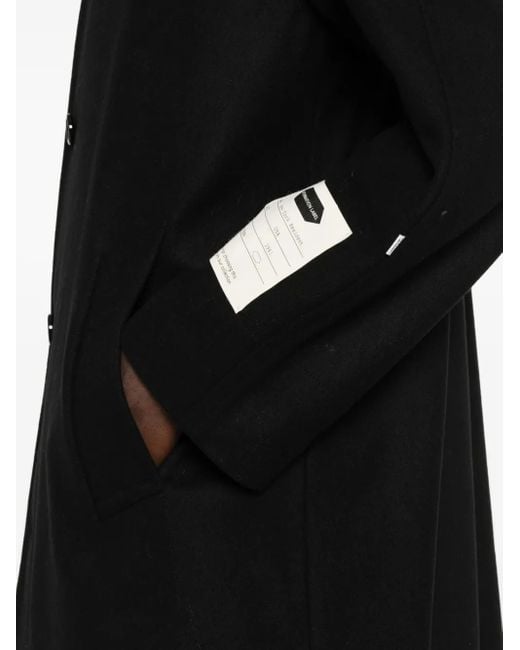 NEW YORK RESIDENT Black Single-breasted Coat for men