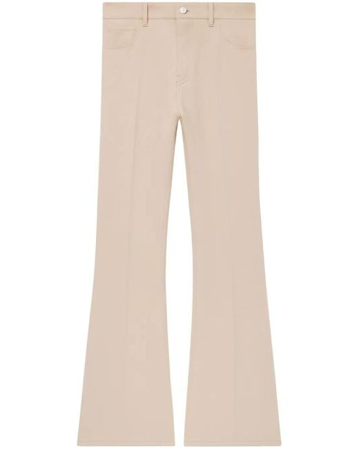 Courreges Natural Twill-Weave Bootcut Trousers for men