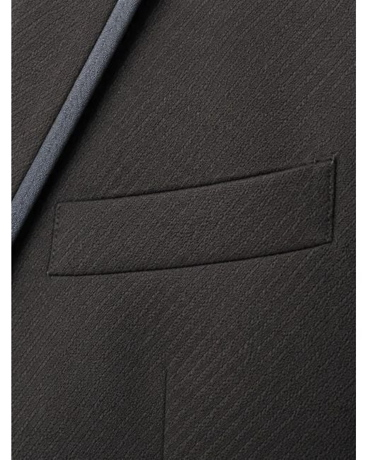 Luigi Bianchi Black Contrast-Trim Notch-Lapel Suit for men