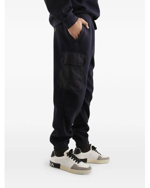 Dolce & Gabbana Blue Double-Faced Track Pants for men
