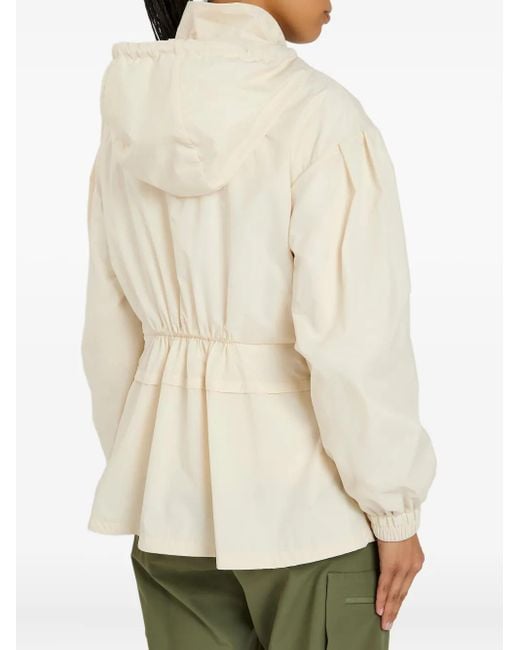Moncler Natural Pleated Hooded Jacket