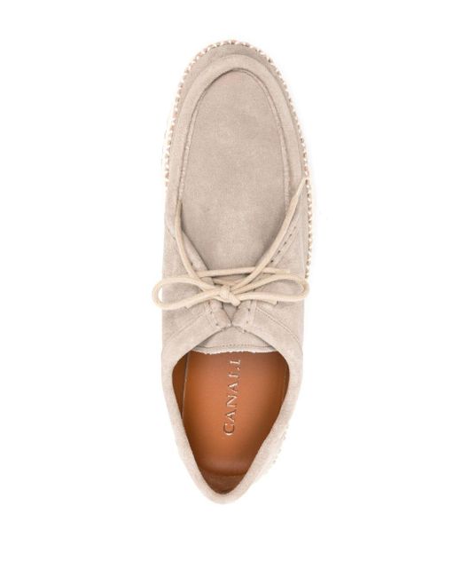 Canali White Round-toe Suede Loafers for men