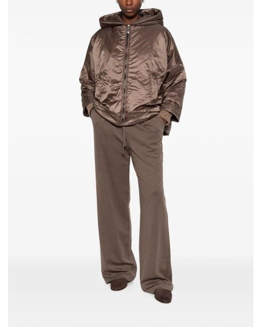 Max Mara Brown The Cube Hooded Zip-Up Coat