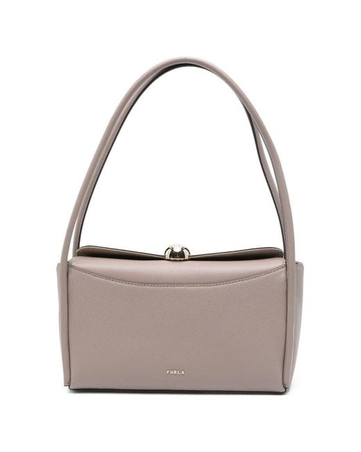 Furla Gray Nicole M Top-Handle Shoulder Bag