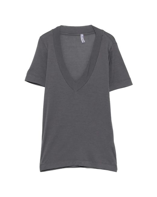 Daniele Fiesoli Gray V-Neck Short-Sleeve T-Shirt