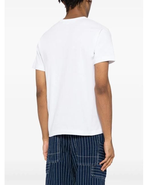COMME DES GARÇONS PLAY Blue Signature Heart Motifcotton T-Shirt