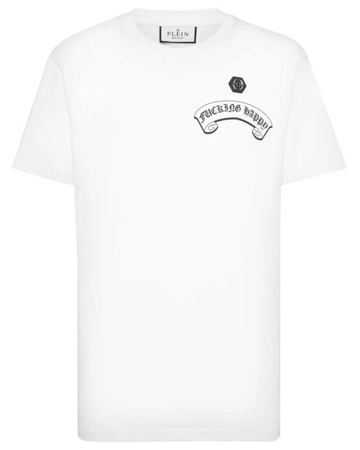 Philipp Plein White Smile T-Shirt for men