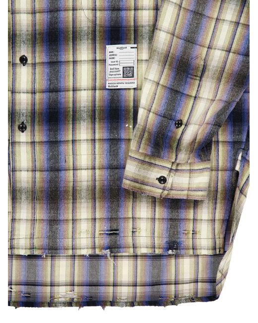 Maison Mihara Yasuhiro Gray Check Cotton Shirt
