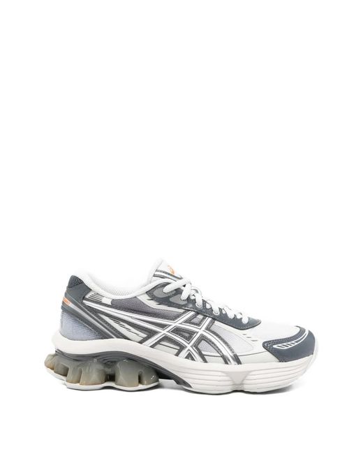 Asics White Gell-Kinetic Fluent Low-Top Sneakers
