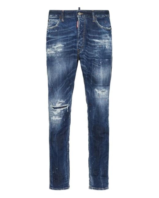 DSquared² Ausgeblichene Jeans in Blue für Herren