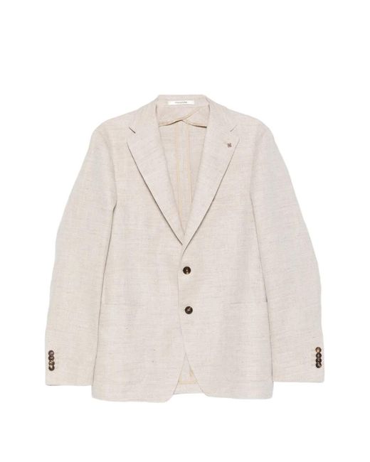 Tagliatore White Blazer À Simple Boutonnage for men