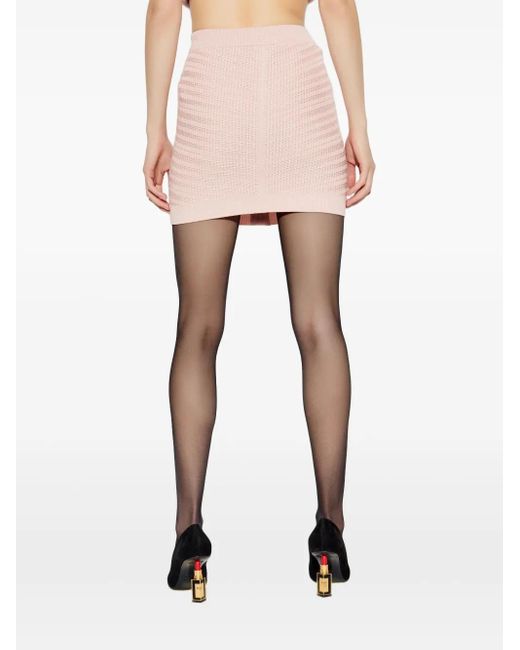 Balmain Gebreide Rok in het Pink