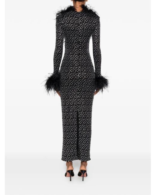 Miron Black Embellished Maxi Dress