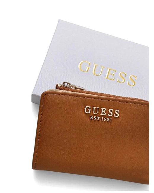 Guess Brown Logo-Detail Wallet