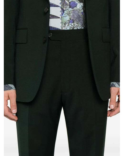 Fursac Green Wool Suit for men