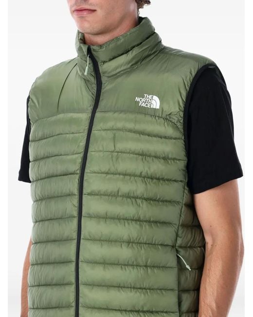 The North Face Green Quilted Zip-Up Gilet for men
