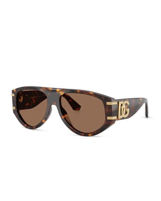 Dolce & Gabbana Brown Tortoiseshell-Effect Sunglasses