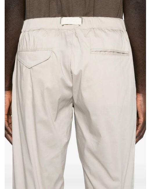White Sand White Belted Trousers for men