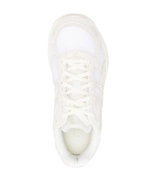 Asics White Gel Panelled Low-Top Sneakers