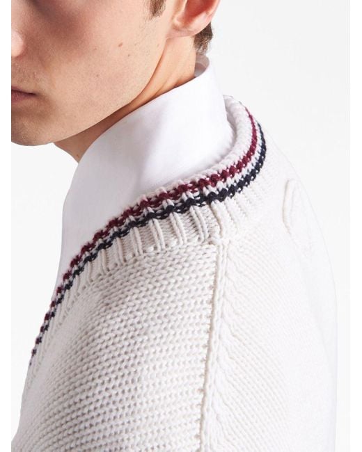 Prada White Cashmere Oversized Sweater for men