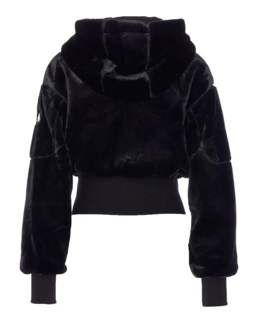 Moose Knuckles Black Hooded Patch-Pocket Jacket