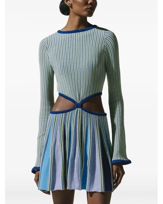 Baobab Blue Bentley Cutout-Detail Knit Mini Dress