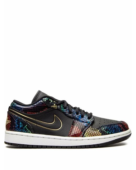 Nike Blue Air 1 Low Snakeskin" Sneakers