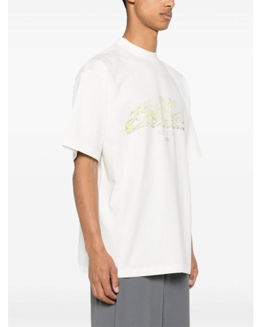 Camiseta con logo estampado Balenciaga de color White