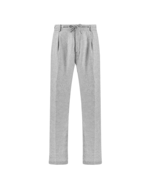 Paul & Shark Gray Drawstring Chino Trousers for men
