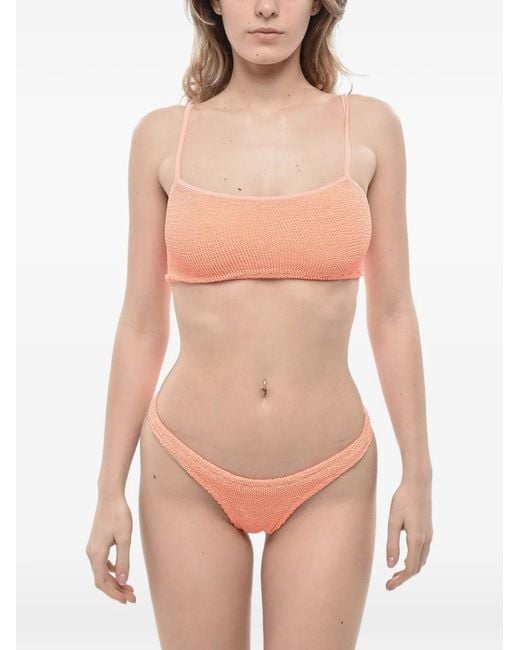 Reina Olga Pink Crinkle-Effect Bikini