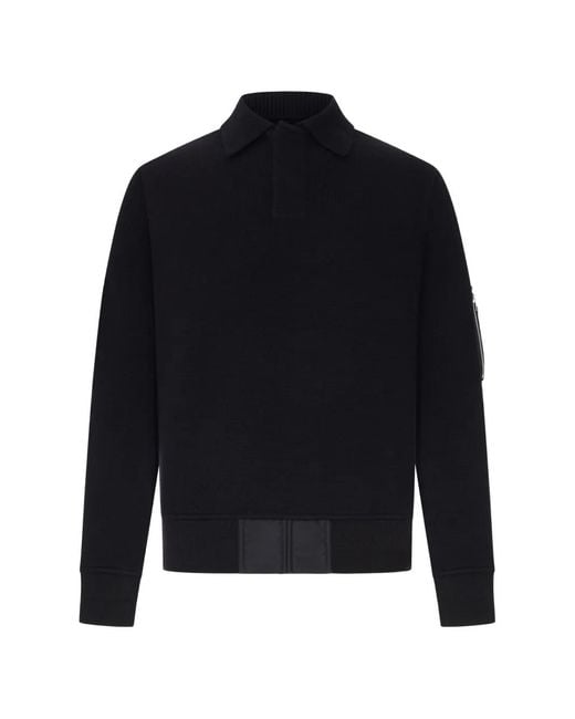 Sacai Blue Zip-Pocket Wool Sweater for men