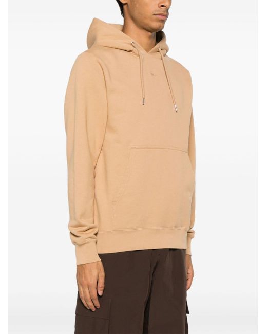 Sandro Natural Logo-embroidered Cotton Hoodie