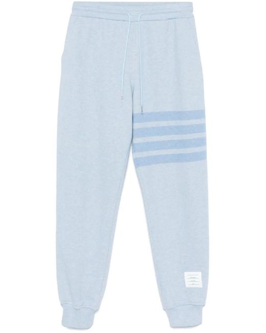 Thom Browne Blue 4-Bar Stripe Trousers for men