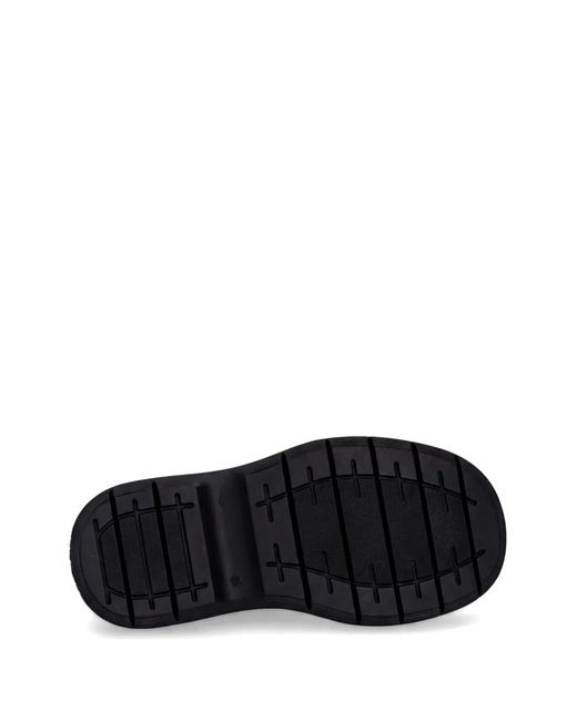 MSGM Black Buckle Leopard-Print Boots