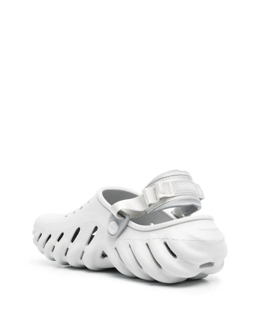 CROCSTM White Cut Out-Detail Chunky Sandals