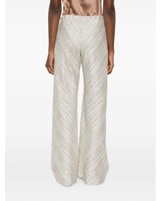 Forte_forte White Striped Trousers