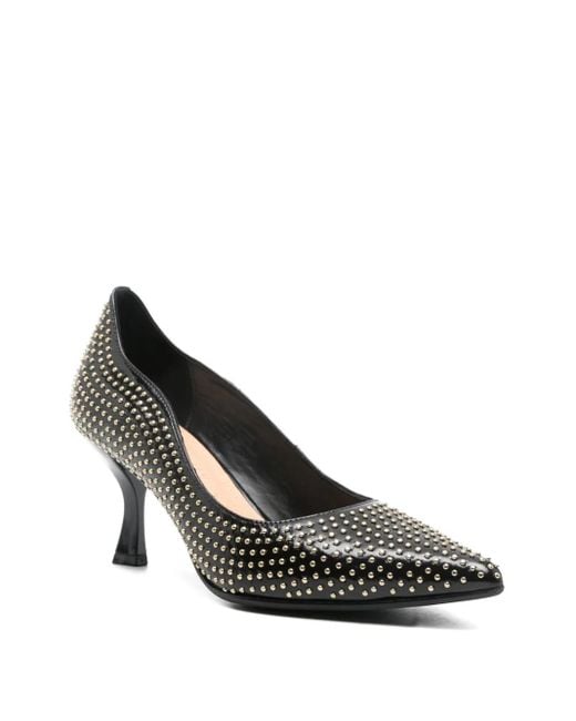 Marc Ellis Black Studded Heeled Pumps