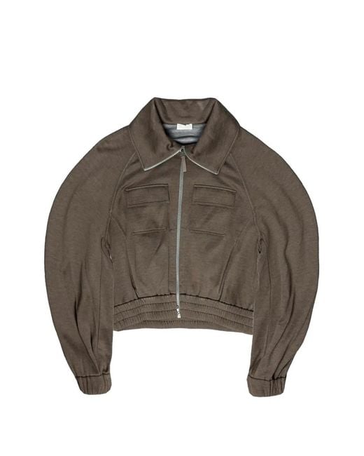 Brunello Cucinelli Brown Hooded Zip-Up Jacket