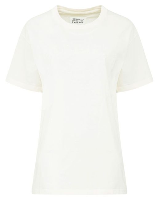 Camiseta con logo estampado Maison Margiela de color White