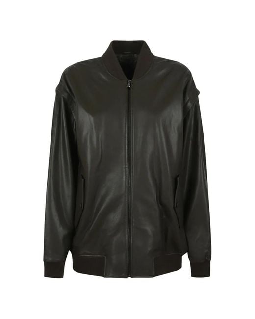 Enes Black Zip Bomber Jacket