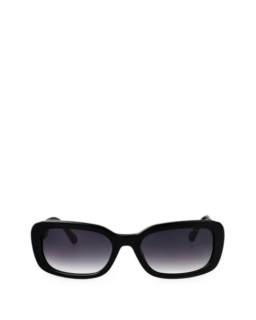 Marc Jacobs Black Logo-Plaque Rectangle-Frame Sunglasses