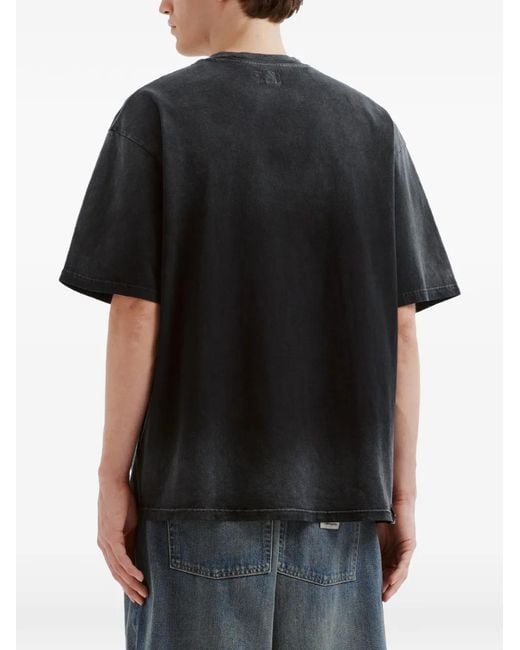 Izzue Black Cotton T-Shirt for men