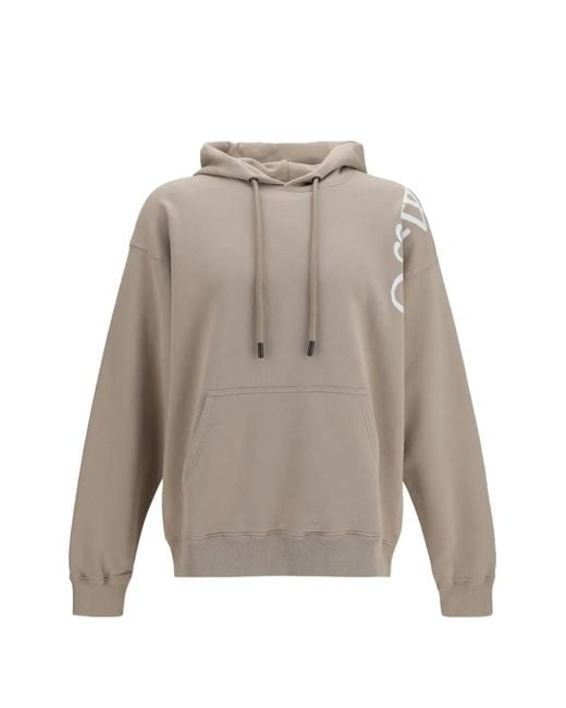 Off-White c/o Virgil Abloh Gray Vertical Bookish Skate Logo-Print Drawstring Hoodie for men