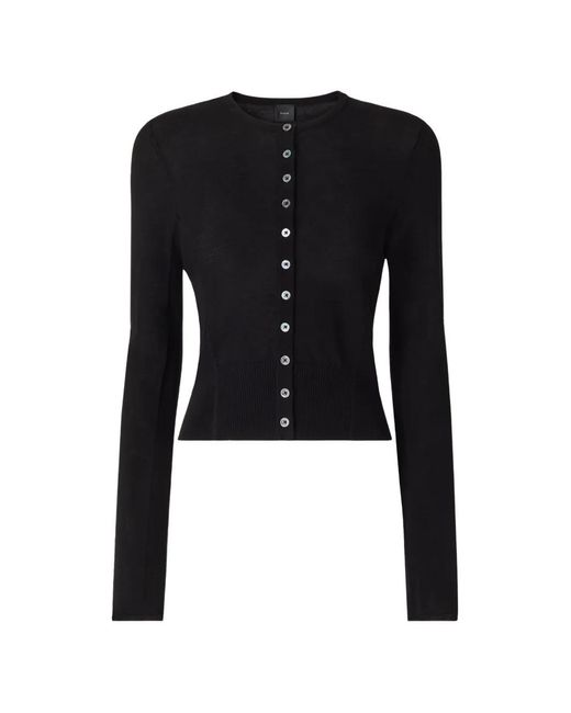 Pinko Black Cardigan With Mother-Of-Pearl Buttons