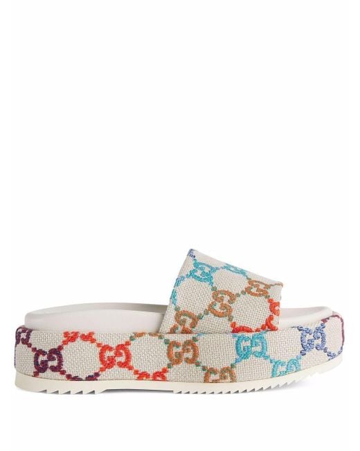 Gucci Slippers Met Plateauzool Lyst NL