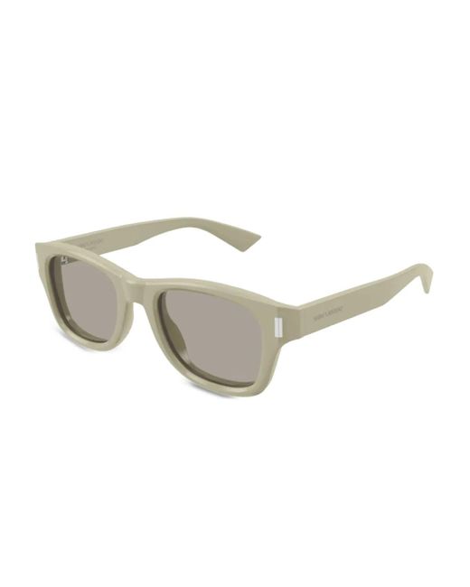 Saint Laurent Gray Square Frame Sunglasses